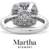 imageMartha Stewart 4 Carat Lab Grown Diamond Ring Halo Diamond Engagement Ring in 14 Karat Goldwhitegold