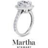 imageMartha Stewart 4 Carat Lab Grown Diamond Ring Halo Diamond Engagement Ring in 14 Karat Goldwhitegold