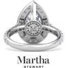 imageMartha Stewart 4 Carat Lab Grown Diamond Ring Halo Diamond Engagement Ring in 14 Karat Goldwhitegold