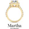 imageMartha Stewart 4 Carat Lab Grown Diamond Ring Halo Diamond Engagement Ring in 14 Karat Goldyellowgold