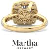 imageMartha Stewart 4 Carat Lab Grown Diamond Ring Halo Diamond Engagement Ring in 14 Karat Goldyellowgold