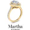 imageMartha Stewart 4 Carat Lab Grown Diamond Ring Halo Diamond Engagement Ring in 14 Karat Goldyellowgold
