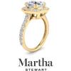 imageMartha Stewart 4 Carat Lab Grown Diamond Ring Halo Diamond Engagement Ring in 14 Karat Goldyellowgold