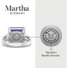imageMartha Stewart 5 12 Carat Emerald Cut Gemstone Ring with Lab Grown Diamonds in Sterling Silver Choose Your GemstoneAmethyst
