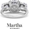 imageMartha Stewart 5 12 Carat Lab Grown Diamond Ring Three Stone Plus Diamond Engagement Ring in 14 Karat Goldwhitegold