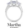 imageMartha Stewart 5 12 Carat Lab Grown Diamond Ring Three Stone Plus Diamond Engagement Ring in 14 Karat Goldwhitegold