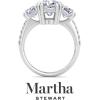 imageMartha Stewart 5 12 Carat Lab Grown Diamond Ring Three Stone Plus Diamond Engagement Ring in 14 Karat Goldwhitegold