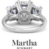 imageMartha Stewart 5 12 Carat Lab Grown Diamond Ring Three Stone Plus Diamond Engagement Ring in 14 Karat Goldwhitegold