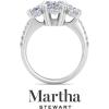 imageMartha Stewart 5 12 Carat Lab Grown Diamond Ring Three Stone Plus Diamond Engagement Ring in 14 Karat Goldwhitegold