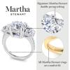 imageMartha Stewart 5 12 Carat Lab Grown Diamond Ring Three Stone Plus Diamond Engagement Ring in 14 Karat Goldwhitegold