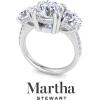 imageMartha Stewart 5 12 Carat Lab Grown Diamond Ring Three Stone Plus Diamond Engagement Ring in 14 Karat Goldwhitegold