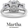 imageMartha Stewart 5 12 Carat Lab Grown Diamond Ring Three Stone Plus Diamond Engagement Ring in 14 Karat Goldwhitegold