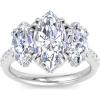 imageMartha Stewart 5 12 Carat Lab Grown Diamond Ring Three Stone Plus Diamond Engagement Ring in 14 Karat Goldwhitegold