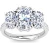 imageMartha Stewart 5 12 Carat Lab Grown Diamond Ring Three Stone Plus Diamond Engagement Ring in 14 Karat Goldwhitegold