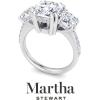 imageMartha Stewart 5 12 Carat Lab Grown Diamond Ring Three Stone Plus Diamond Engagement Ring in 14 Karat Goldwhitegold