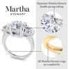 imageMartha Stewart 5 12 Carat Lab Grown Diamond Ring Three Stone Plus Diamond Engagement Ring in 14 Karat Goldyellowgold