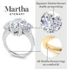 imageMartha Stewart 5 12 Carat Lab Grown Diamond Ring Three Stone Plus Diamond Engagement Ring in 14 Karat Goldyellowgold