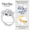 imageMartha Stewart 5 12 Carat Lab Grown Diamond Ring Three Stone Plus Diamond Engagement Ring in 14 Karat Goldyellowgold