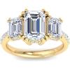 imageMartha Stewart 5 12 Carat Lab Grown Diamond Ring Three Stone Plus Diamond Engagement Ring in 14 Karat Goldyellowgold