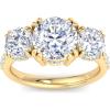 imageMartha Stewart 5 12 Carat Lab Grown Diamond Ring Three Stone Plus Diamond Engagement Ring in 14 Karat Goldyellowgold