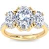 imageMartha Stewart 5 12 Carat Lab Grown Diamond Ring Three Stone Plus Diamond Engagement Ring in 14 Karat Goldyellowgold