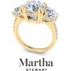 imageMartha Stewart 5 12 Carat Lab Grown Diamond Ring Three Stone Plus Diamond Engagement Ring in 14 Karat Goldyellowgold