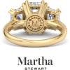 imageMartha Stewart 5 12 Carat Lab Grown Diamond Ring Three Stone Plus Diamond Engagement Ring in 14 Karat Goldyellowgold