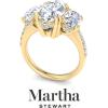 imageMartha Stewart 5 12 Carat Lab Grown Diamond Ring Three Stone Plus Diamond Engagement Ring in 14 Karat Goldyellowgold