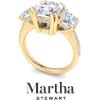 imageMartha Stewart 5 12 Carat Lab Grown Diamond Ring Three Stone Plus Diamond Engagement Ring in 14 Karat Goldyellowgold