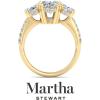 imageMartha Stewart 5 12 Carat Lab Grown Diamond Ring Three Stone Plus Diamond Engagement Ring in 14 Karat Goldyellowgold