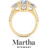 imageMartha Stewart 5 12 Carat Lab Grown Diamond Ring Three Stone Plus Diamond Engagement Ring in 14 Karat Goldyellowgold