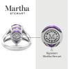 imageMartha Stewart 5 12 Carat Pear Shape Gemstone Ring with Lab Grown Diamonds in Sterling Silver Choose Your GemstoneAmethyst
