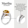 imageMartha Stewart 5 12 Carat Pear Shape Gemstone Ring with Lab Grown Diamonds in Sterling Silver Choose Your GemstoneCitrine