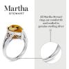 imageMartha Stewart 5 12 Carat Pear Shape Gemstone Ring with Lab Grown Diamonds in Sterling Silver Choose Your GemstoneCitrine