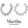 imageMartha Stewart 5 Carat Lab Grown Diamond Hoop Earrings Heart Shape 14K Gold Diamond Hoop Earrings for Womenwhitegold