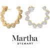 imageMartha Stewart 5 Carat Lab Grown Diamond Hoop Earrings Heart Shape 14K Gold Diamond Hoop Earrings for Womenyellowgold