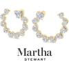 imageMartha Stewart 5 Carat Lab Grown Diamond Hoop Earrings Heart Shape 14K Gold Diamond Hoop Earrings for Womenyellowgold