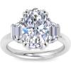 imageMartha Stewart 5 Carat Lab Grown Diamond Ring Three Stone Diamond Engagement Ring in 14 Karat Goldwhitegold