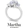 imageMartha Stewart 5 Carat Lab Grown Diamond Ring Three Stone Diamond Engagement Ring in 14 Karat Goldwhitegold
