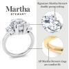 imageMartha Stewart 5 Carat Lab Grown Diamond Ring Three Stone Diamond Engagement Ring in 14 Karat Goldwhitegold