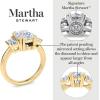 imageMartha Stewart 5 Carat Lab Grown Diamond Ring Three Stone Diamond Engagement Ring in 14 Karat Goldwhitegold