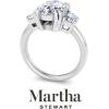 imageMartha Stewart 5 Carat Lab Grown Diamond Ring Three Stone Diamond Engagement Ring in 14 Karat Goldwhitegold