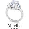 imageMartha Stewart 5 Carat Lab Grown Diamond Ring Three Stone Diamond Engagement Ring in 14 Karat Goldwhitegold