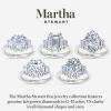 imageMartha Stewart 5 Carat Lab Grown Diamond Ring Three Stone Diamond Engagement Ring in 14 Karat Goldwhitegold