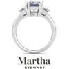 imageMartha Stewart 5 Carat Lab Grown Diamond Ring Three Stone Diamond Engagement Ring in 14 Karat Goldwhitegold