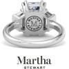 imageMartha Stewart 5 Carat Lab Grown Diamond Ring Three Stone Diamond Engagement Ring in 14 Karat Goldwhitegold