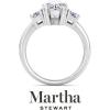 imageMartha Stewart 5 Carat Lab Grown Diamond Ring Three Stone Diamond Engagement Ring in 14 Karat Goldwhitegold