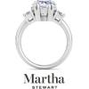 imageMartha Stewart 5 Carat Lab Grown Diamond Ring Three Stone Diamond Engagement Ring in 14 Karat Goldwhitegold