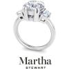 imageMartha Stewart 5 Carat Lab Grown Diamond Ring Three Stone Diamond Engagement Ring in 14 Karat Goldwhitegold