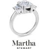 imageMartha Stewart 5 Carat Lab Grown Diamond Ring Three Stone Diamond Engagement Ring in 14 Karat Goldwhitegold